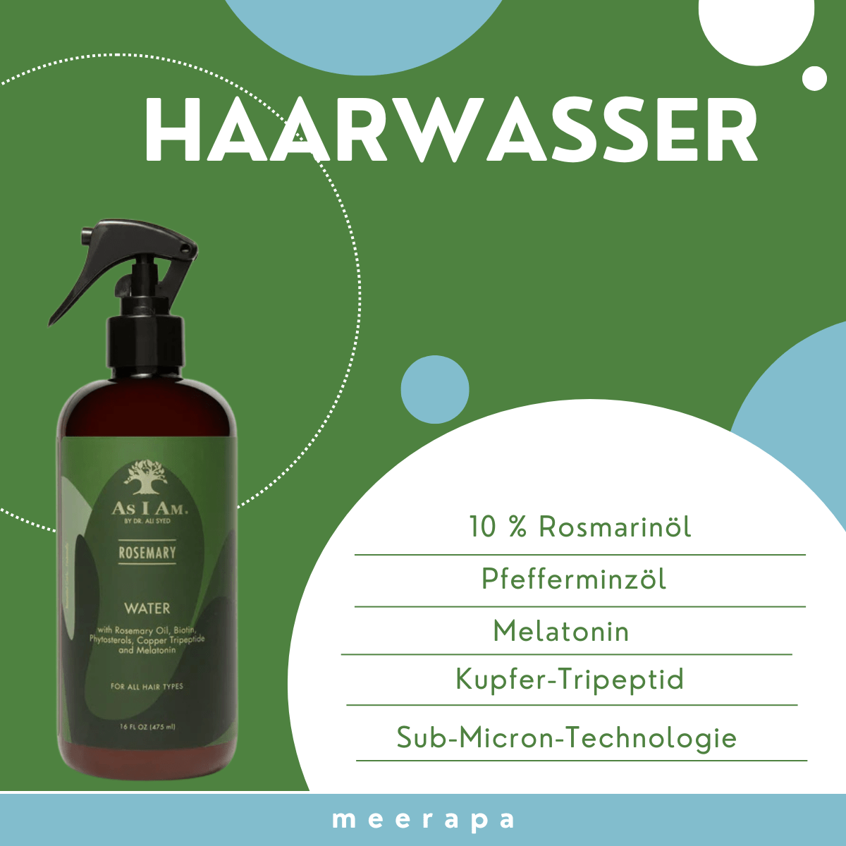 As I Am Rosemary Water Spray - Meerapa Deutschland