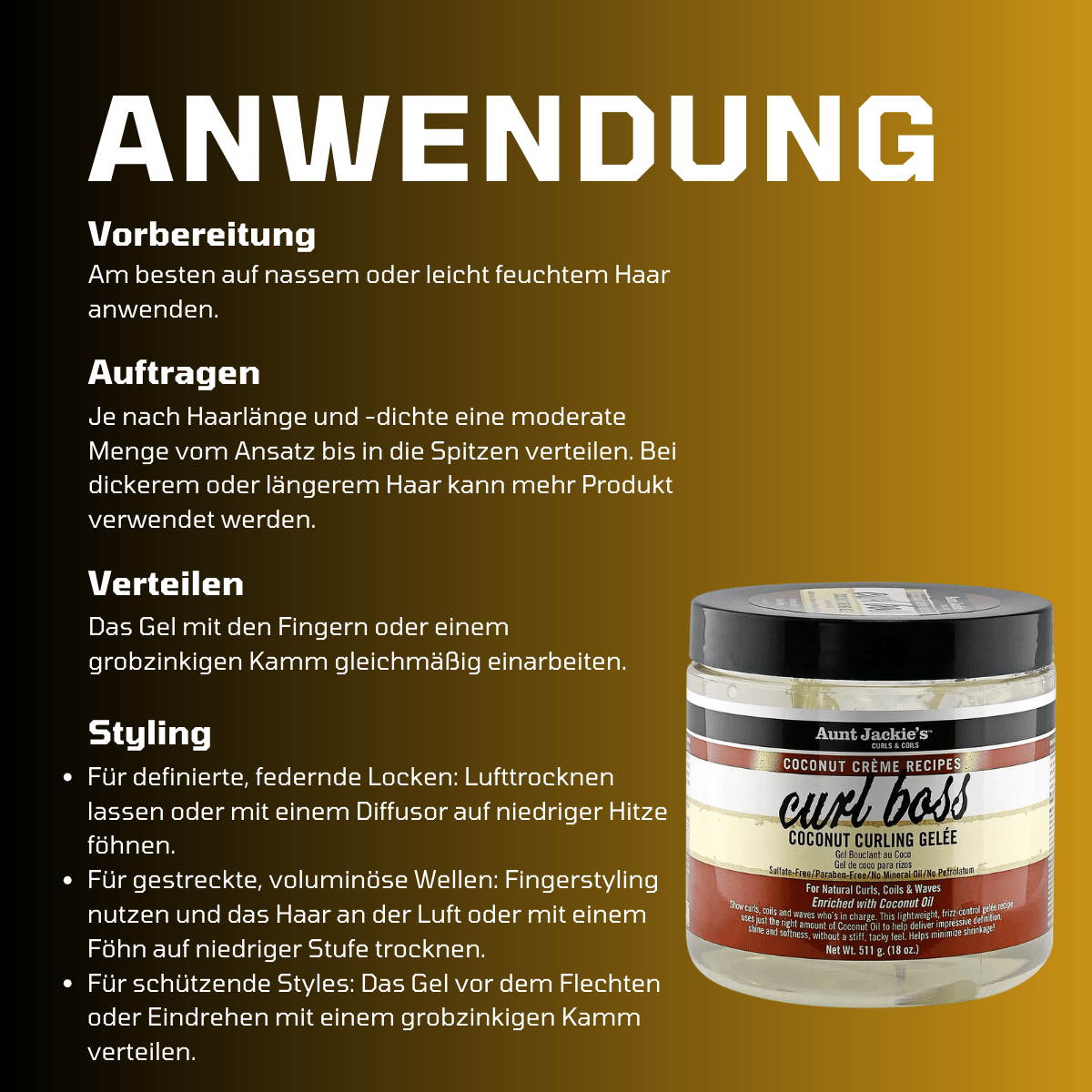 Aunt Jackie's Curl Boss Coconut Curling Gelée - Meerapa Deutschland