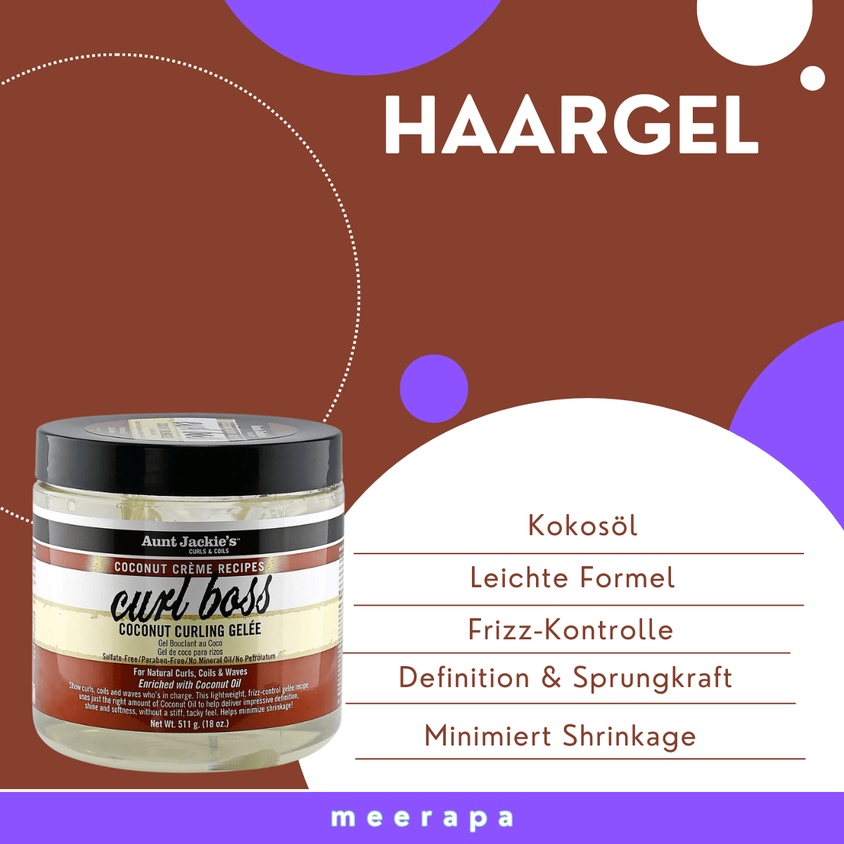 Aunt Jackie's Curl Boss Coconut Curling Gelée - Meerapa Deutschland