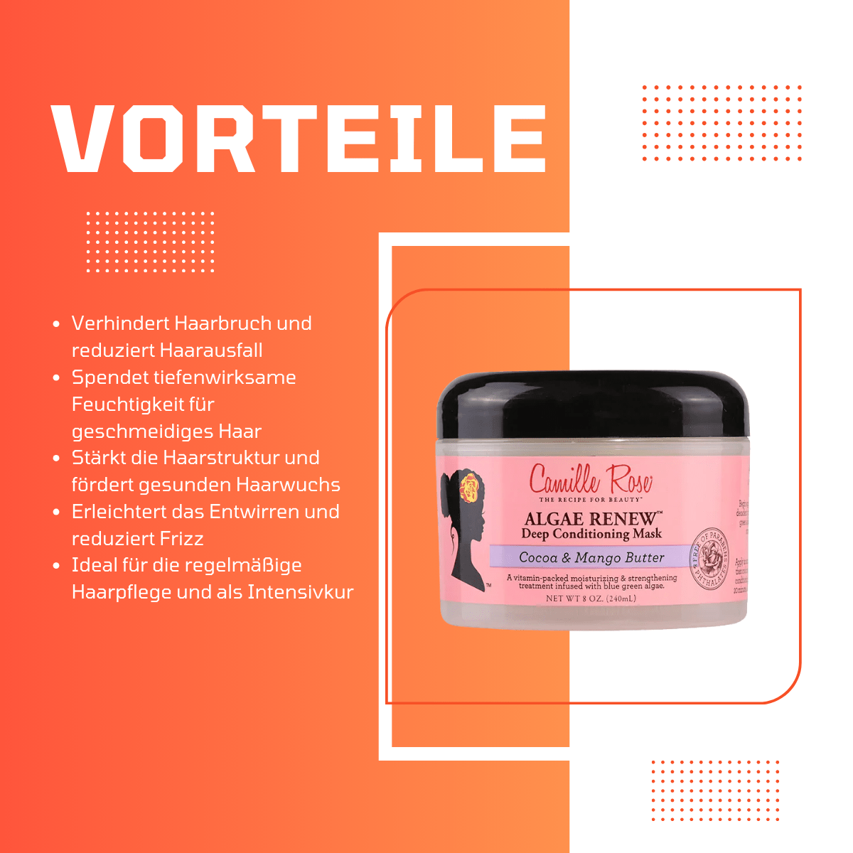 Camille Rose Algae Renew Deep Conditioning Mask - Meerapa Deutschland