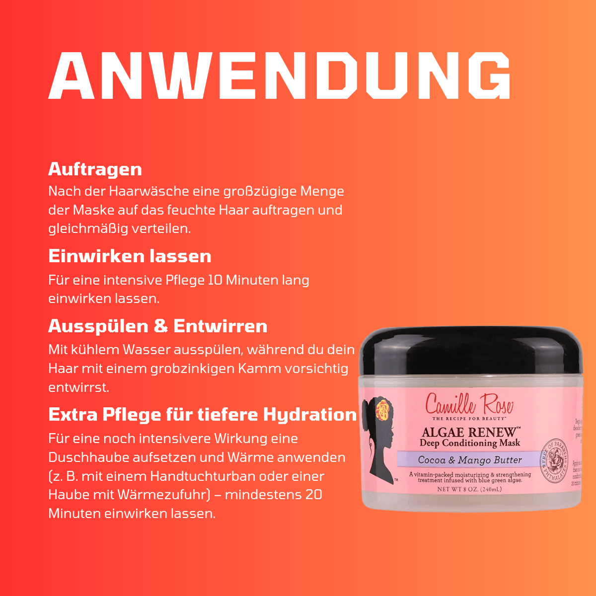 Camille Rose Algae Renew Deep Conditioning Mask - Meerapa Deutschland