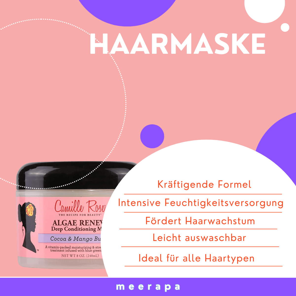 Camille Rose Algae Renew Deep Conditioning Mask - Meerapa Deutschland