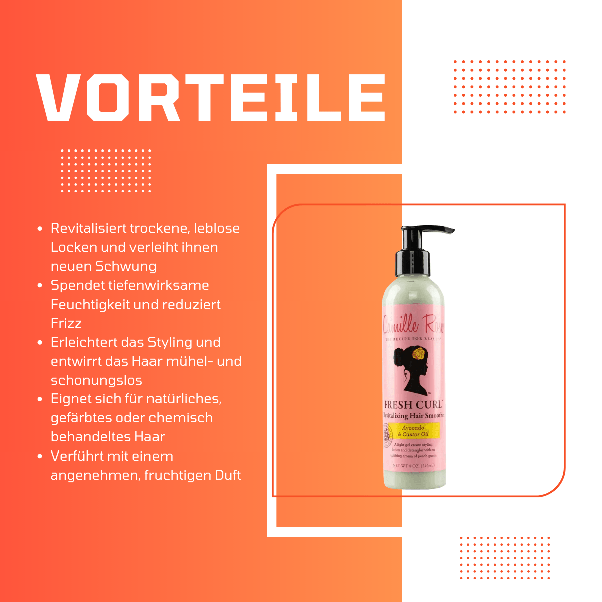 Camille Rose Fresh Curl Revitalizing Hair Smoother - Meerapa Deutschland
