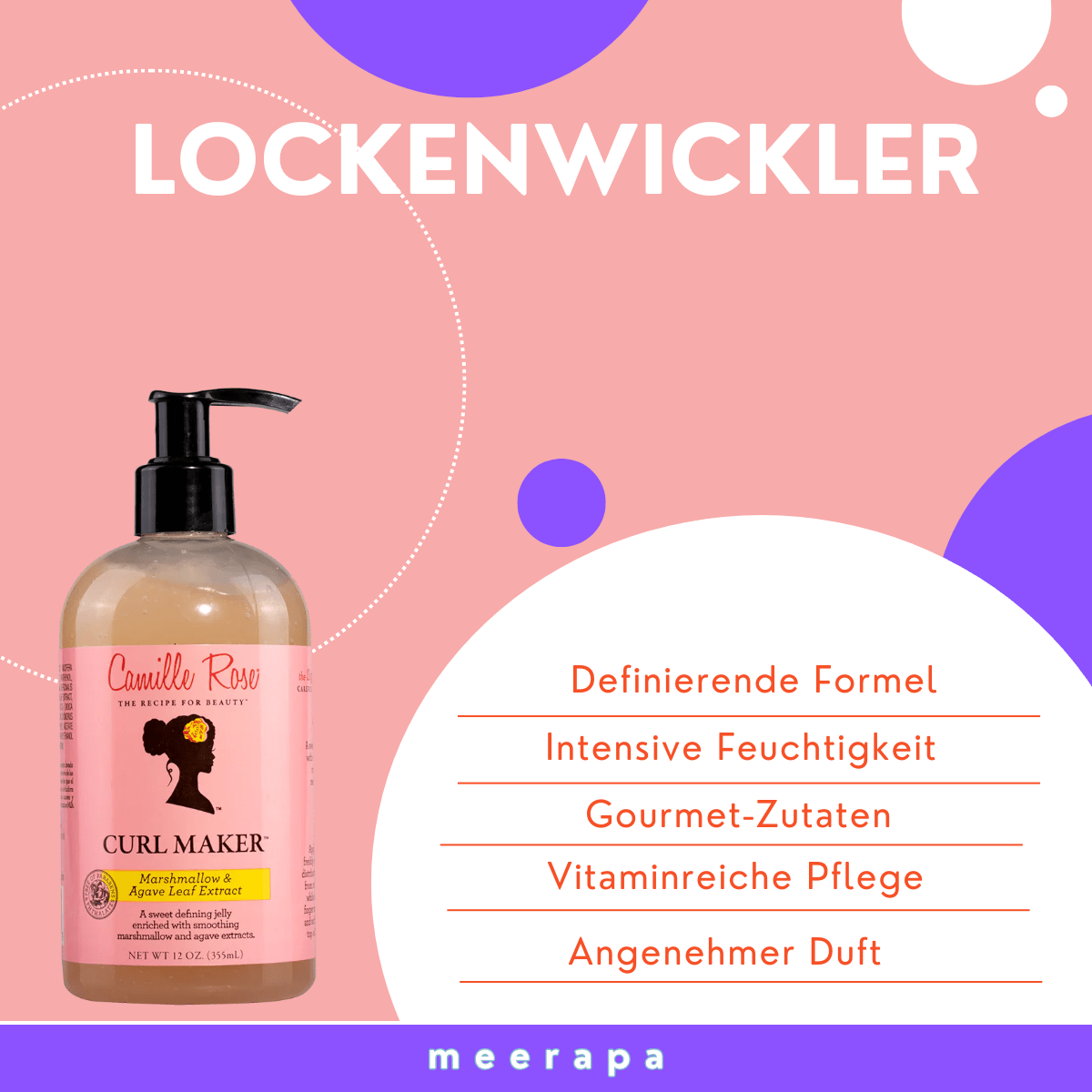 Camille Rose Marshmallow & Agave Curl Maker - Meerapa Deutschland