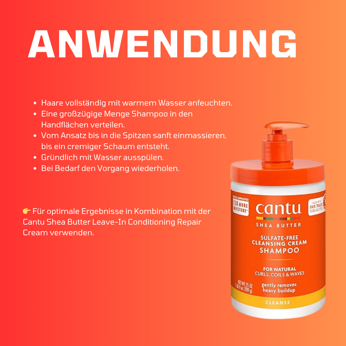 Cantu Shea Butter Sulfate - Free Hydrating Cream Shampoo - Meerapa Deutschland