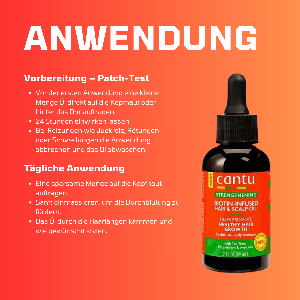Cantu Strengthening Biotin - Infused Hair & Scalp Oil - Meerapa Deutschland