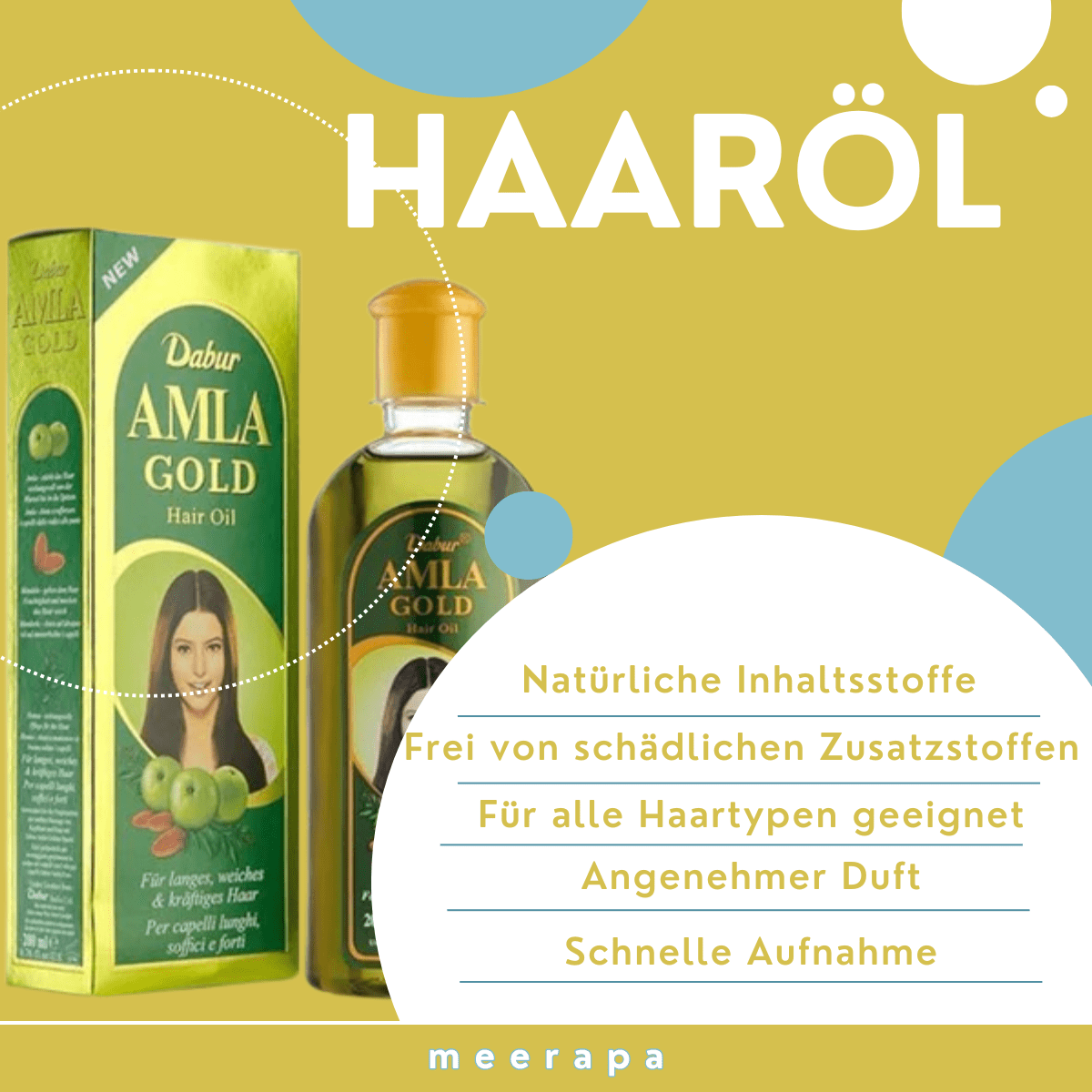 Dabur Amla Gold Hair Oil - Meerapa Deutschland
