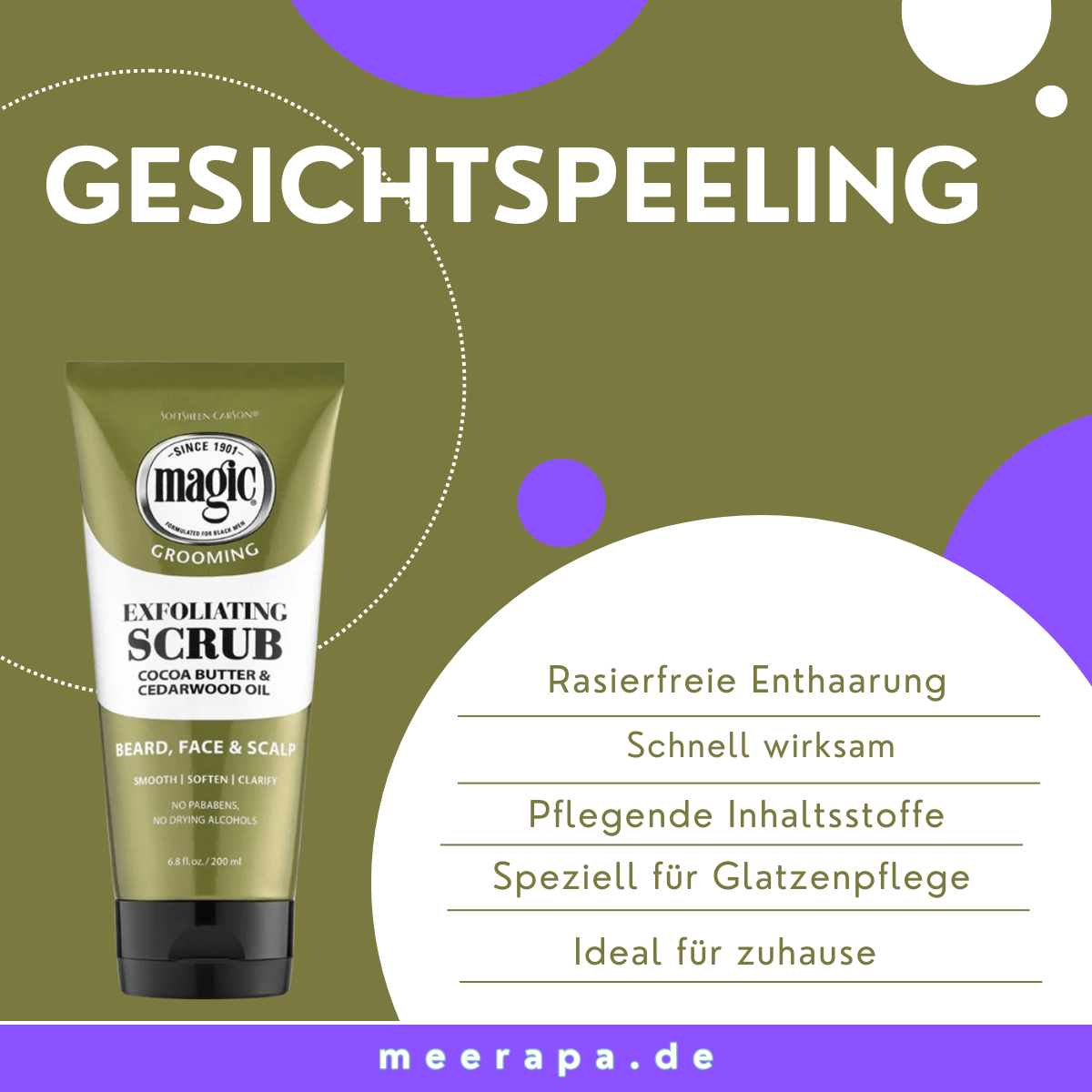 Magic Men's Grooming Exfoliating Scrub - Meerapa Deutschland