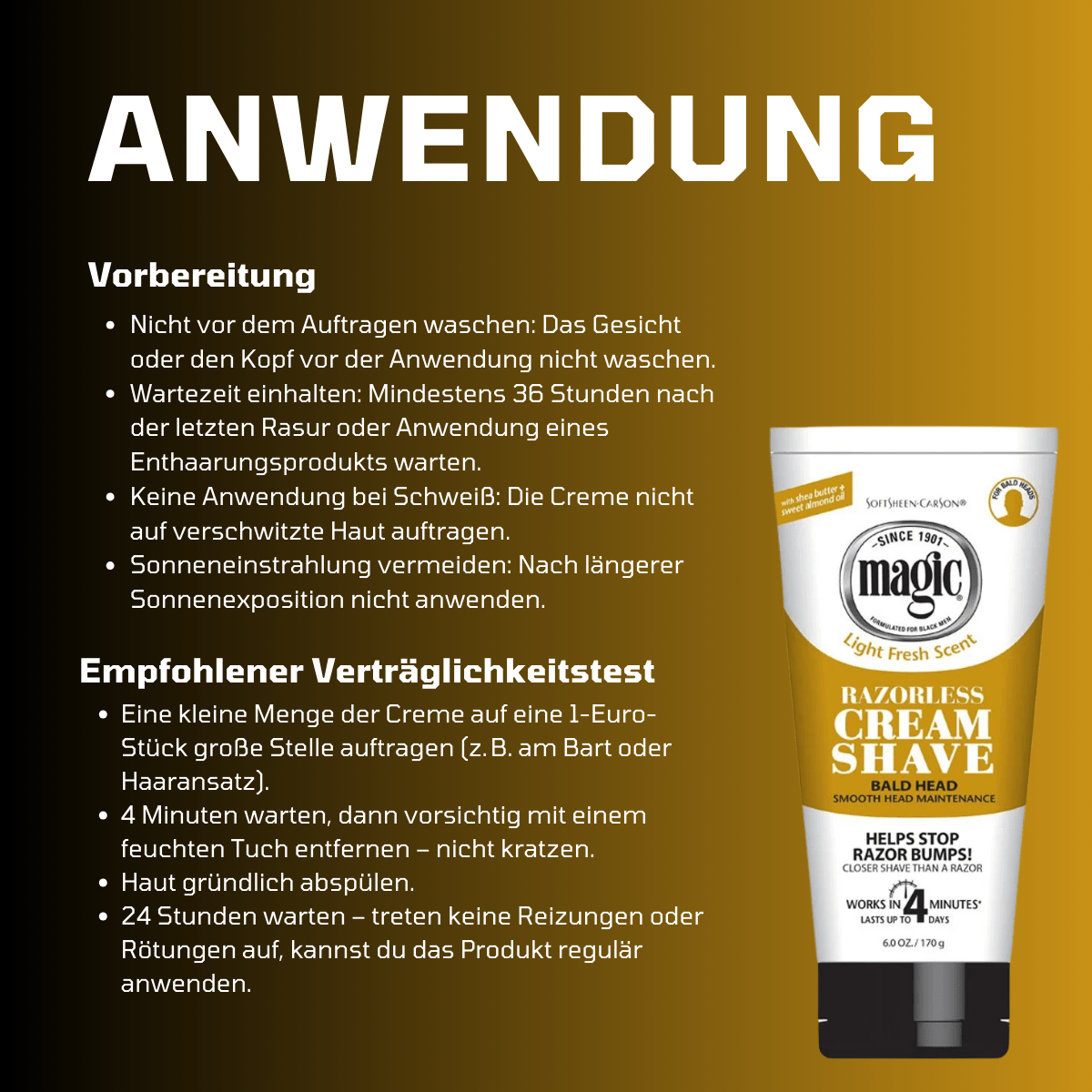 Magic Razorless Cream Shave - Bald Head - Meerapa Deutschland