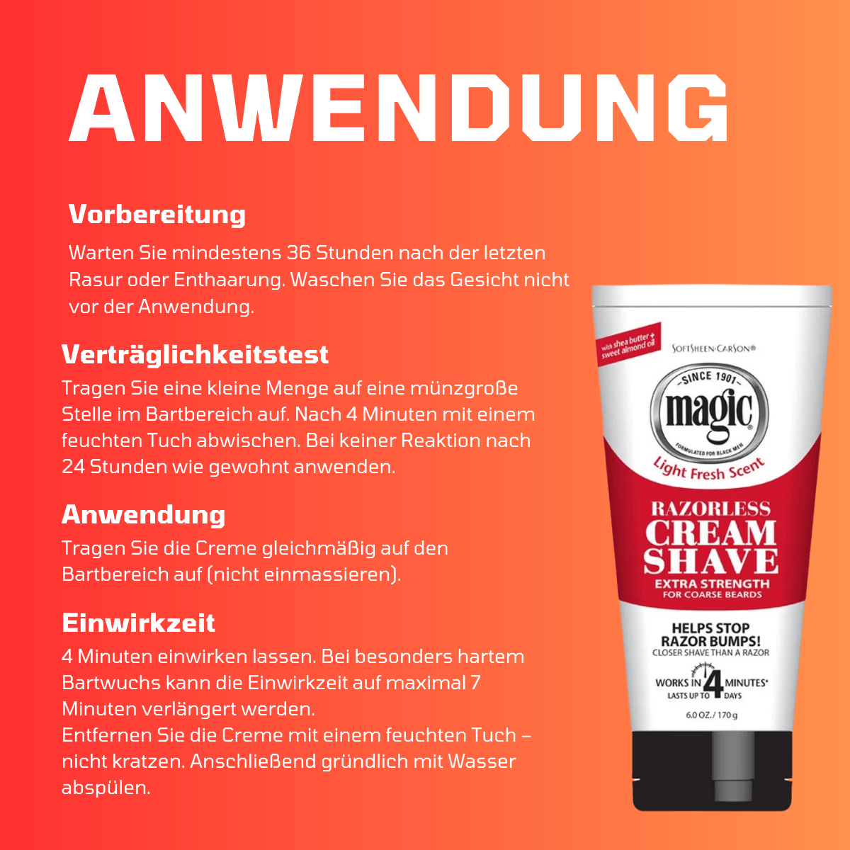 Magic Razorless Cream Shave Extra Strength - Meerapa Deutschland