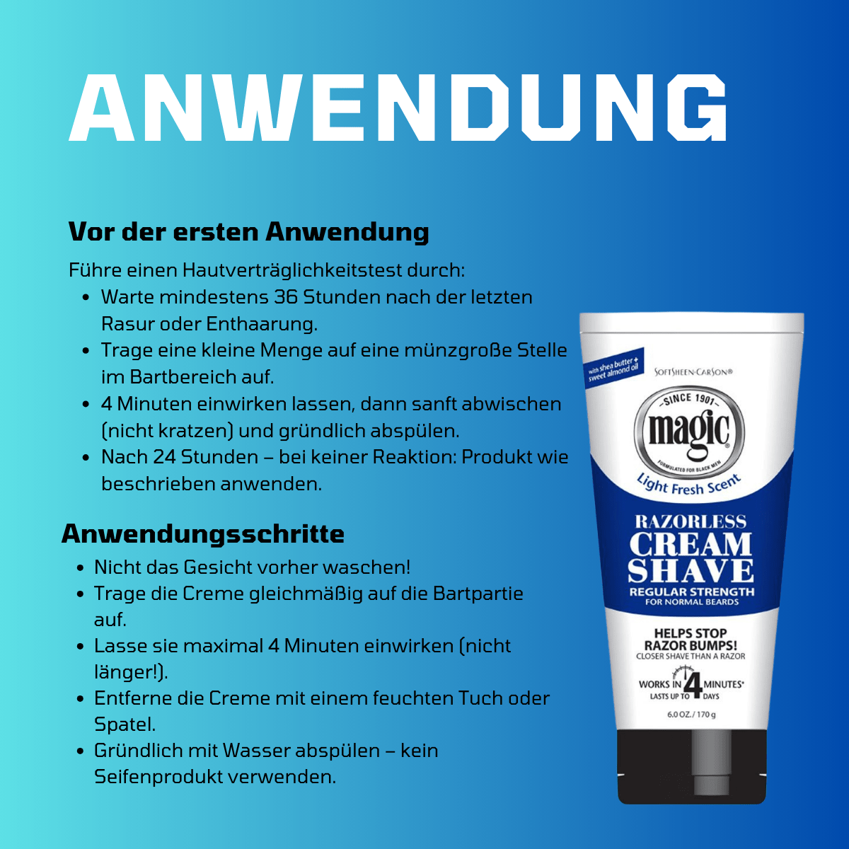 Magic Razorless Cream Shave Regular Strength - Meerapa Deutschland