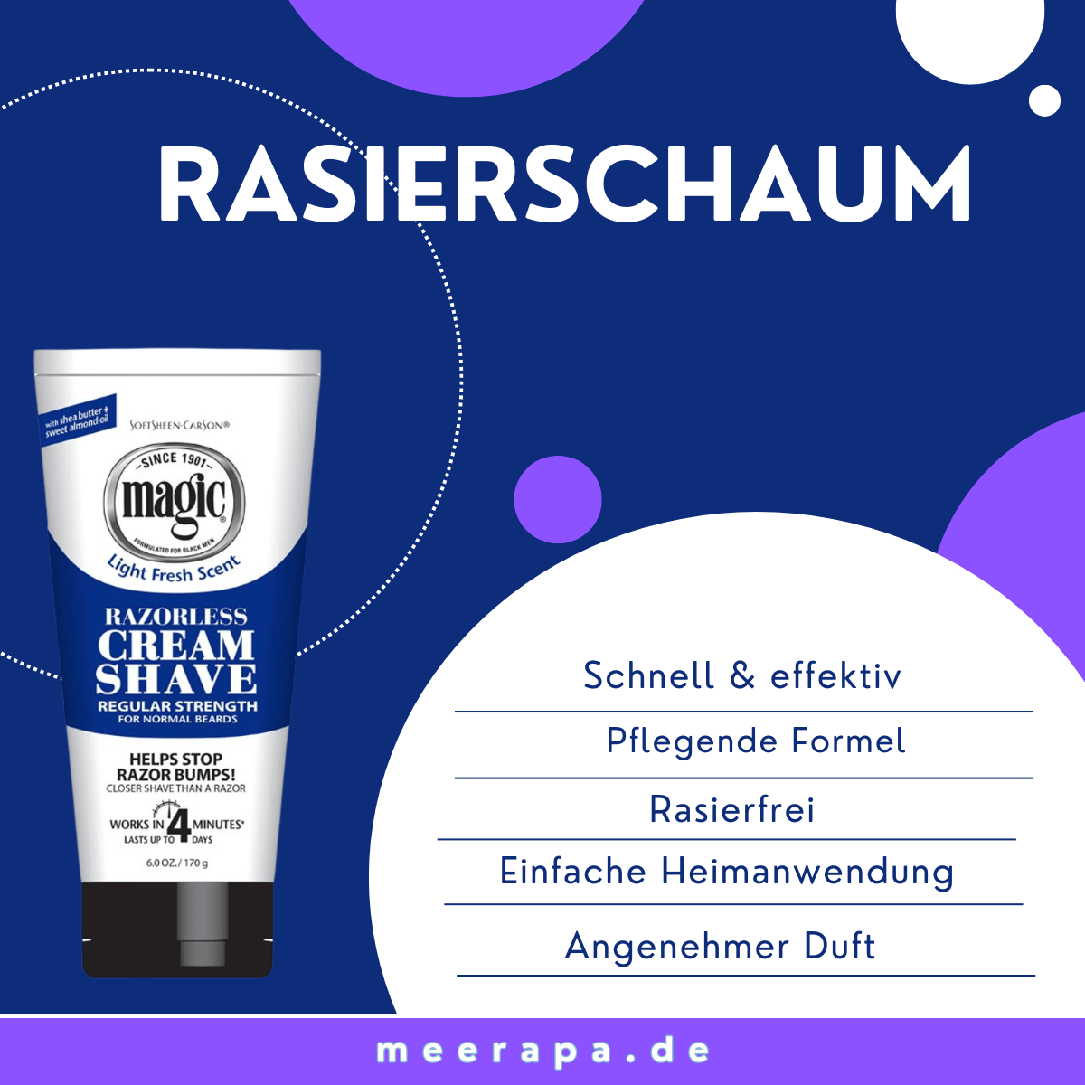 Magic Razorless Cream Shave Regular Strength - Meerapa Deutschland