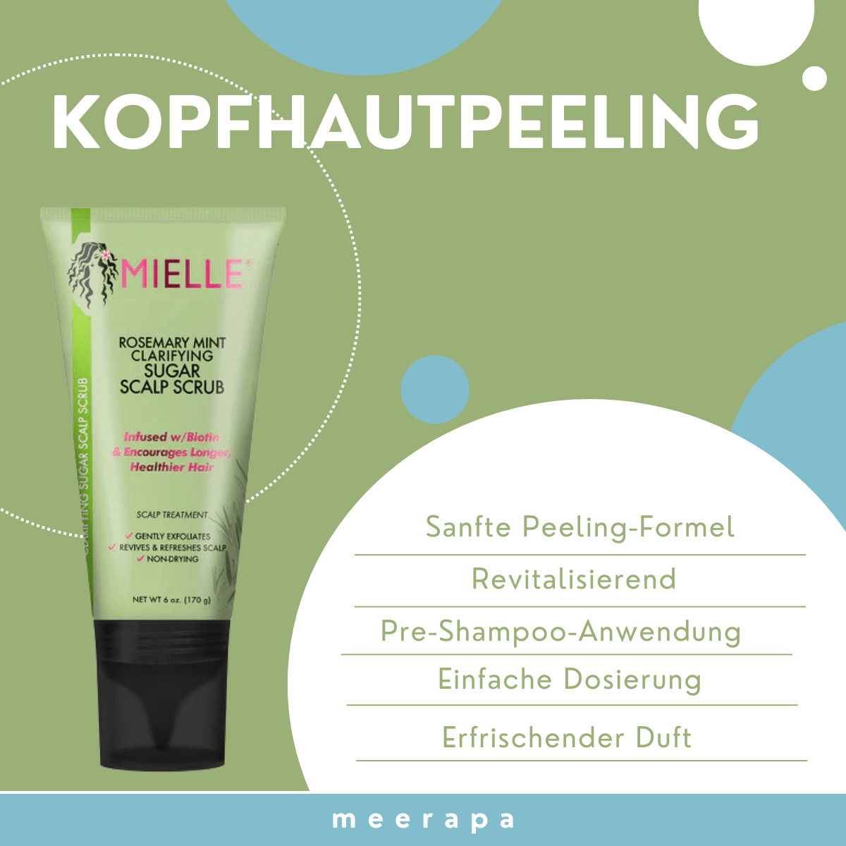 Mielle Rosemary Mint Clarifying Sugar Scalp Scrub - Meerapa Deutschland