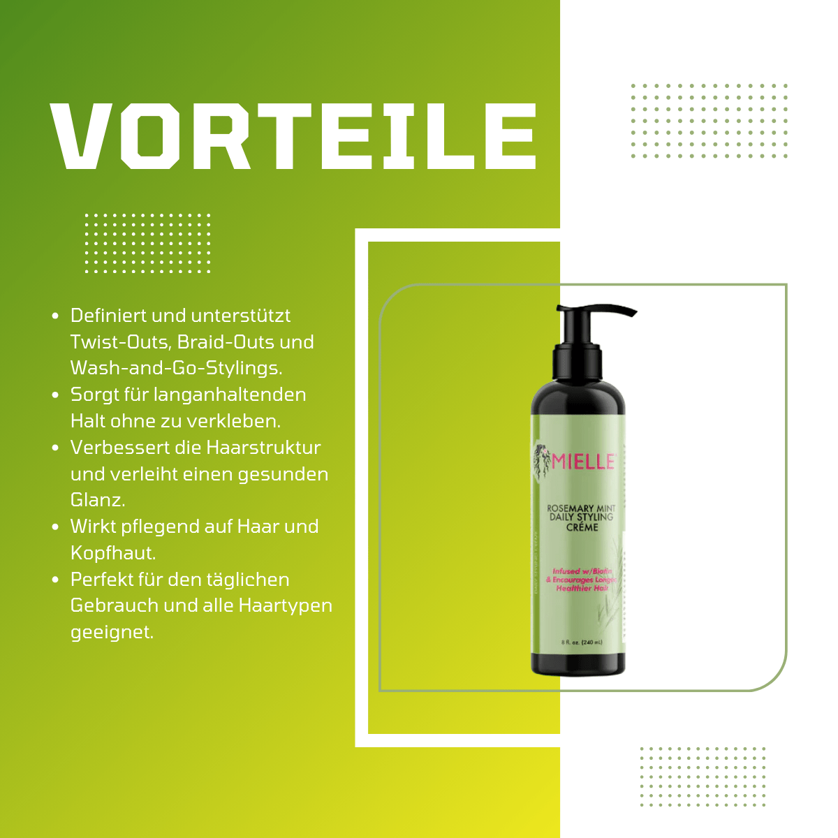 Mielle Rosemary Mint Daily Styling Créme - Meerapa Deutschland