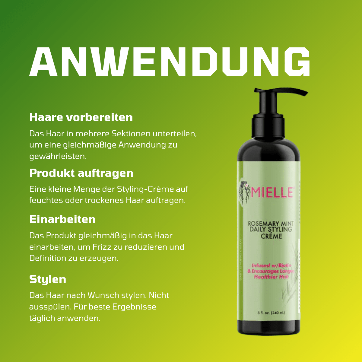 Mielle Rosemary Mint Daily Styling Créme - Meerapa Deutschland