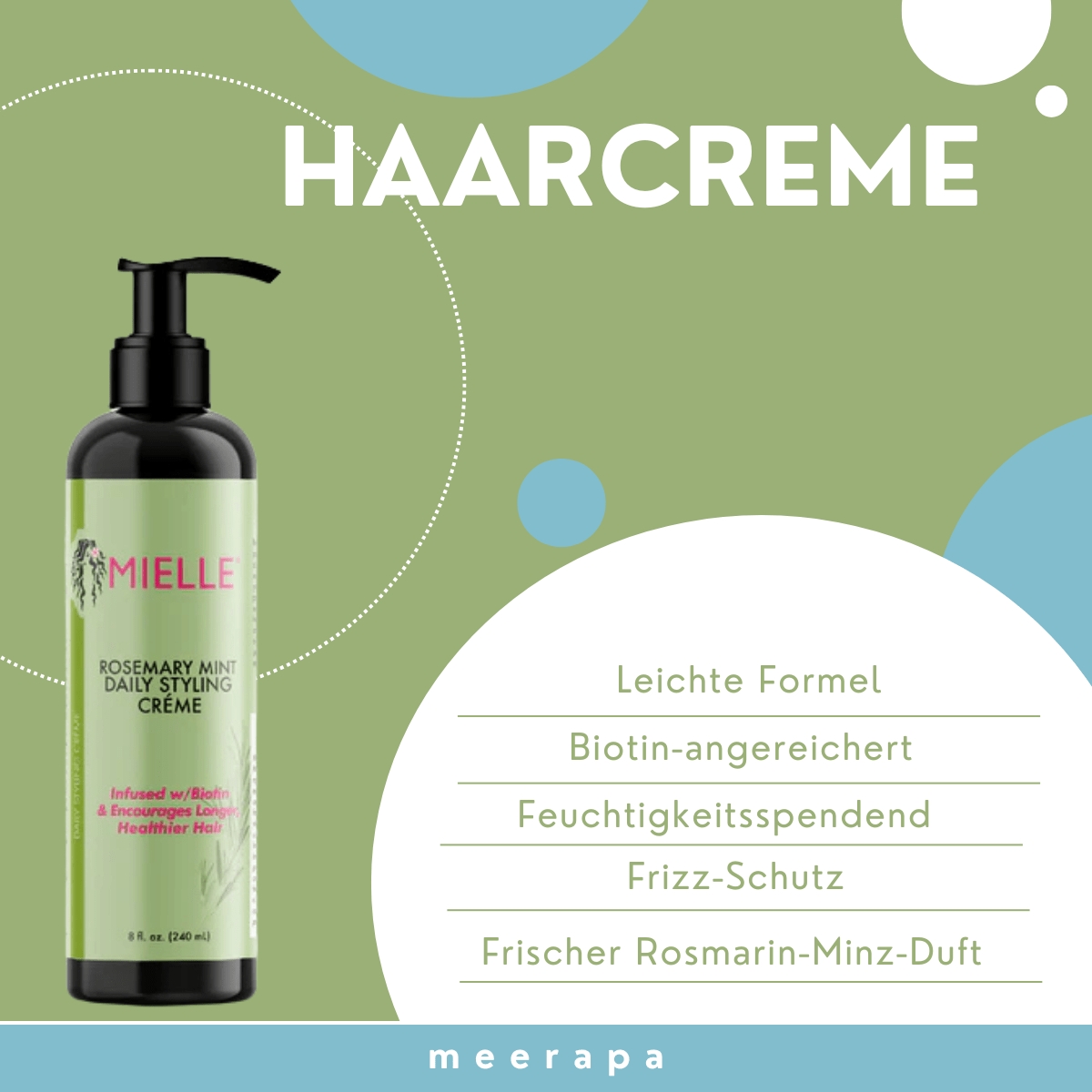 Mielle Rosemary Mint Daily Styling Créme - Meerapa Deutschland