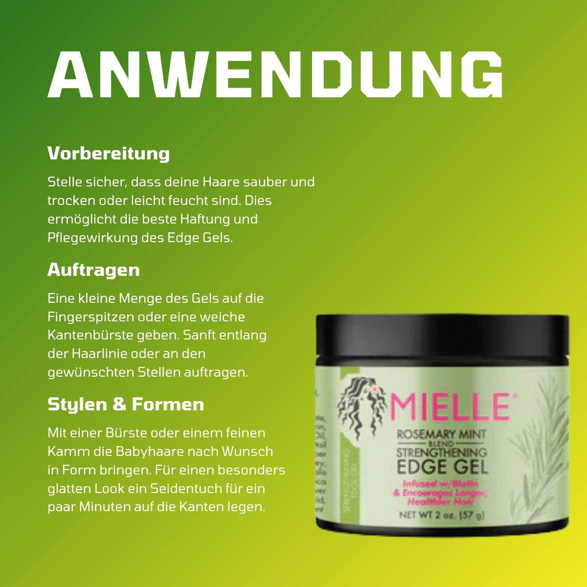 Mielle Rosemary Mint Hair Strengthening Edge Gel - Meerapa Deutschland