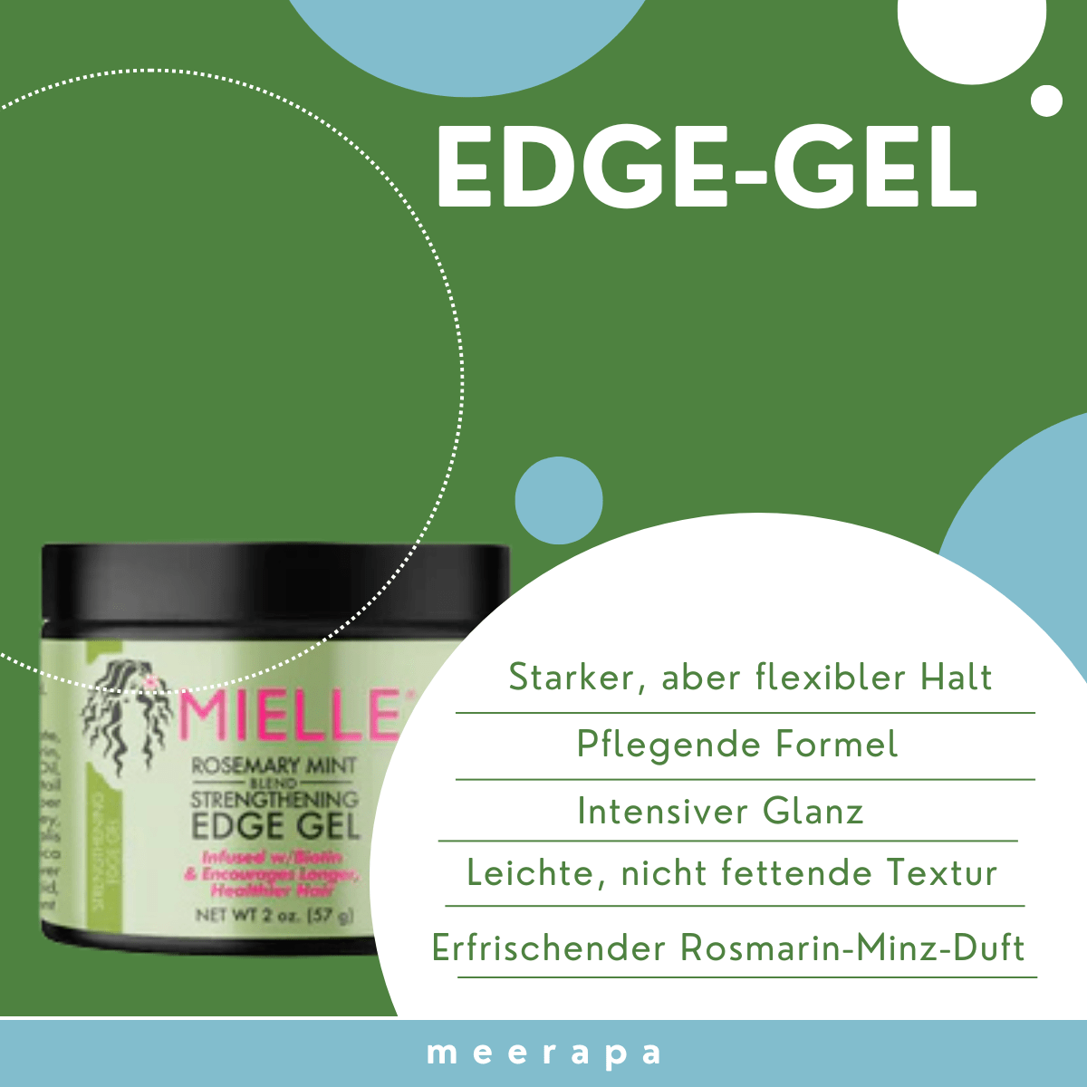 Mielle Rosemary Mint Hair Strengthening Edge Gel - Meerapa Deutschland