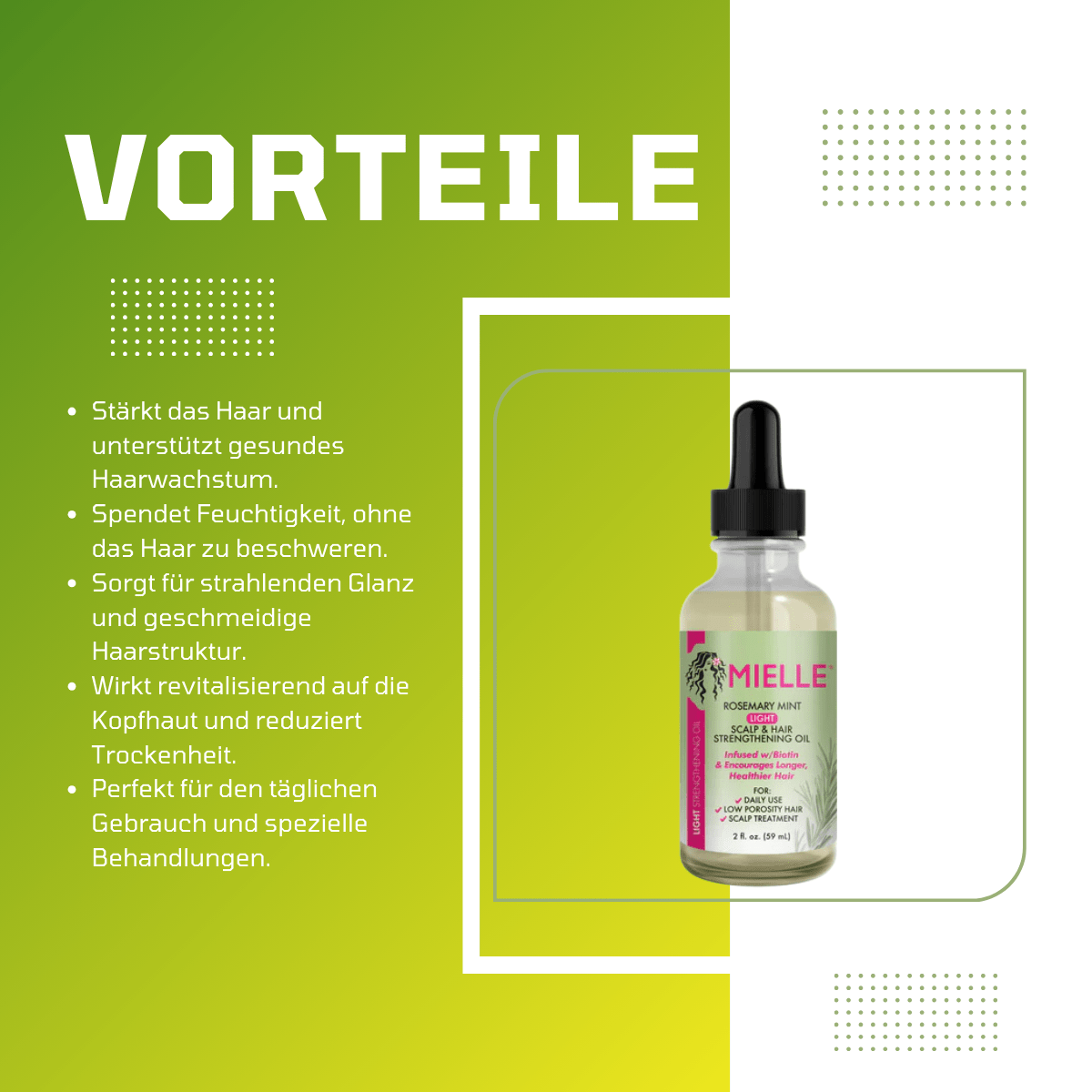 Mielle Rosemary Mint Light Scalp & Hair Strengthening Oil - Meerapa Deutschland