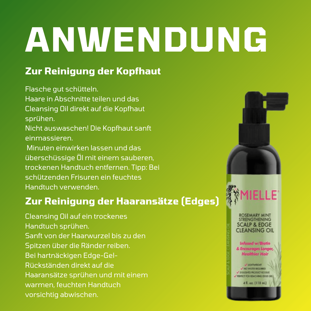 Mielle Rosemary Mint Scalp & Edge Cleansing Oil - Meerapa Deutschland