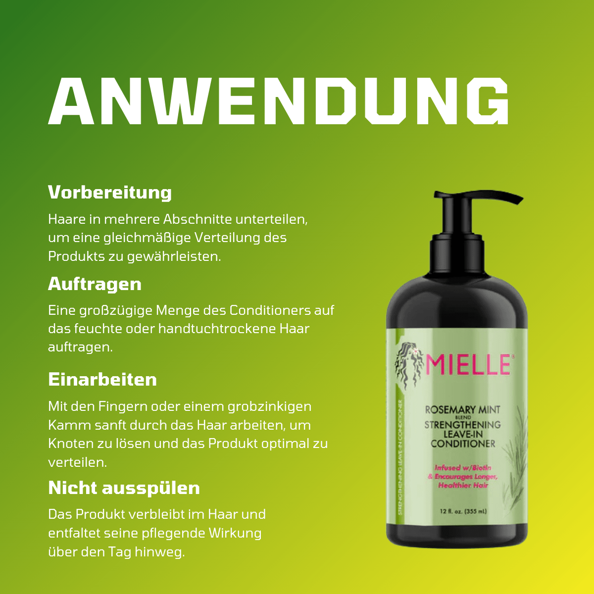 Mielle Rosemary Mint Strenghtening Leave - in Conditioner - Meerapa Deutschland