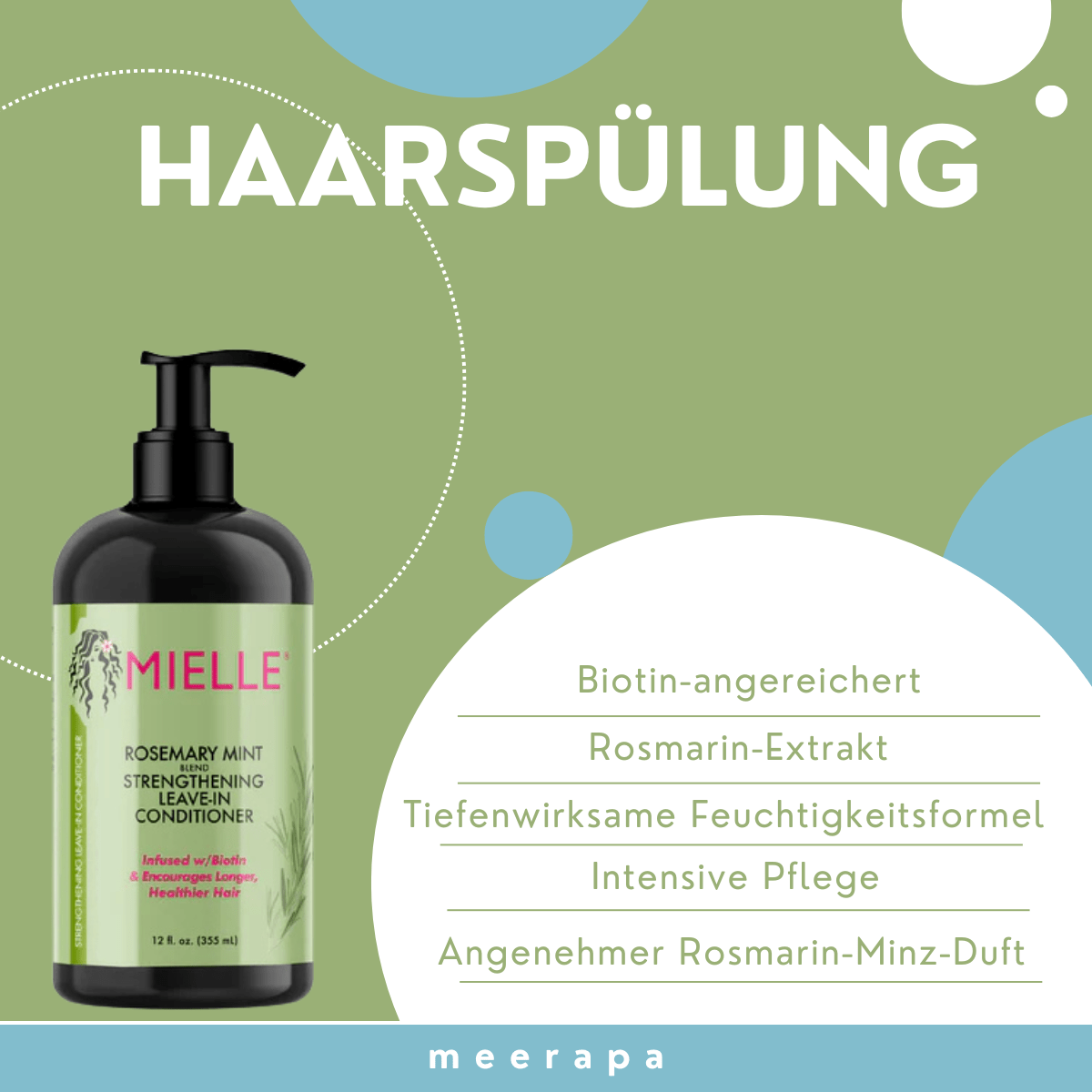 Mielle Rosemary Mint Strenghtening Leave - in Conditioner - Meerapa Deutschland