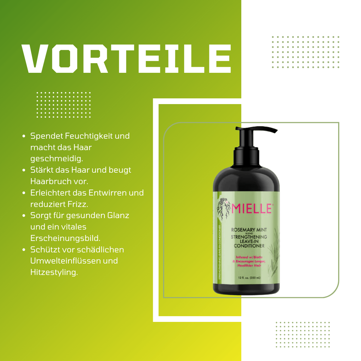 Mielle Rosemary Mint Strenghtening Leave - in Conditioner - Meerapa Deutschland