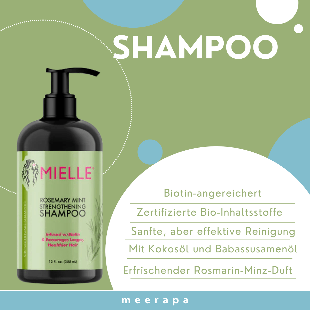 Mielle Rosemary Mint Strengthening Shampoo - Meerapa Deutschland