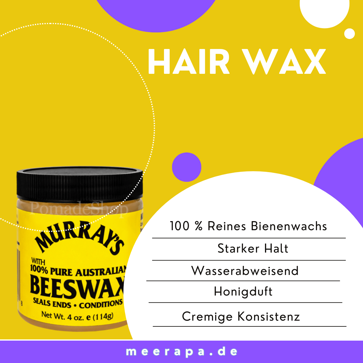 Murray's 100% Pure Australian Beeswax - Meerapa Deutschland