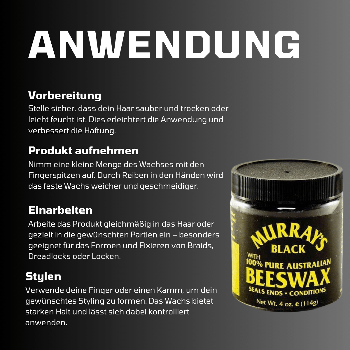 Murray's 100% Pure Australian Black Beeswax - Meerapa Deutschland
