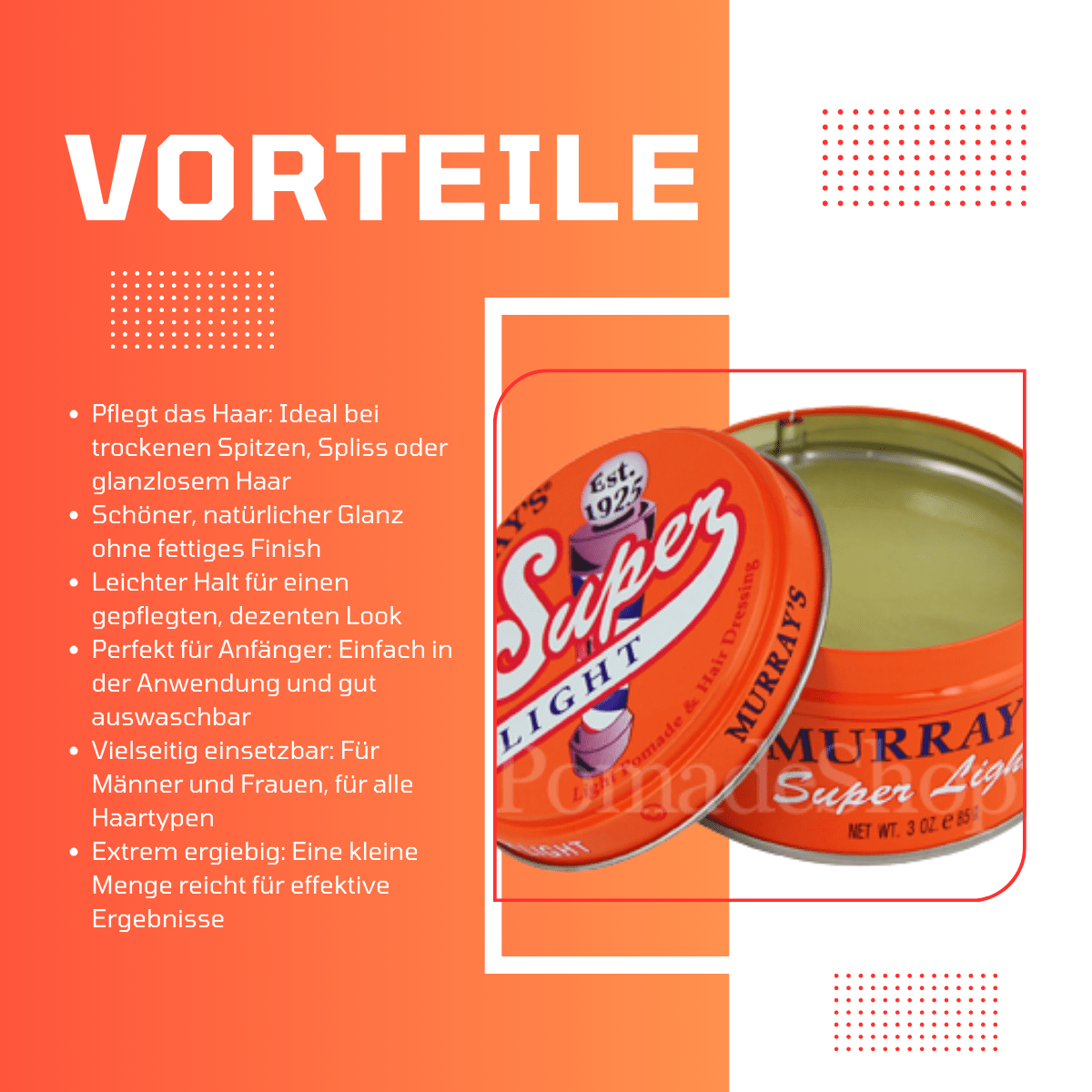 Murray's Super Light Pomade - Meerapa Deutschland