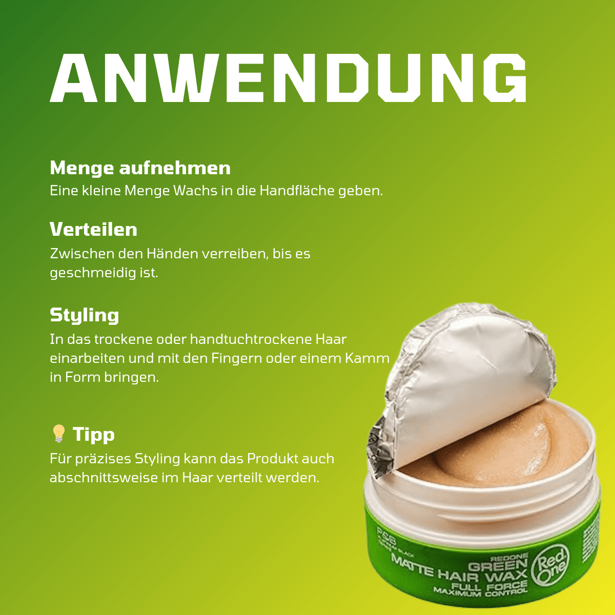 RedOne Aqua Hair Gel Wax Maximum Control - Green - Meerapa Deutschland