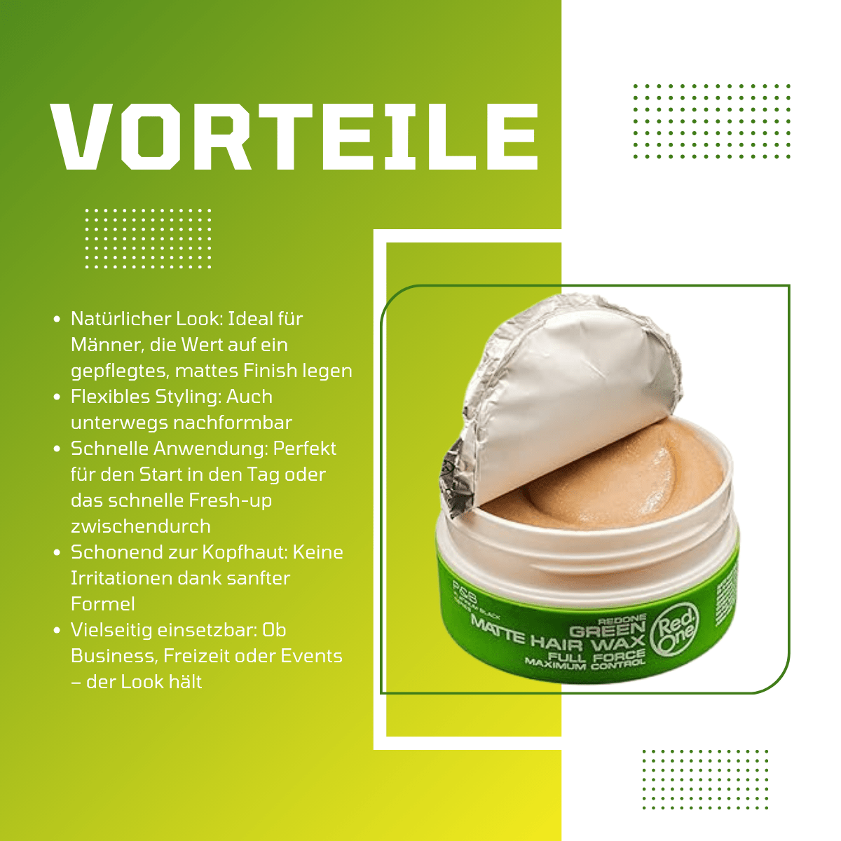 RedOne Aqua Hair Gel Wax Maximum Control - Green - Meerapa Deutschland