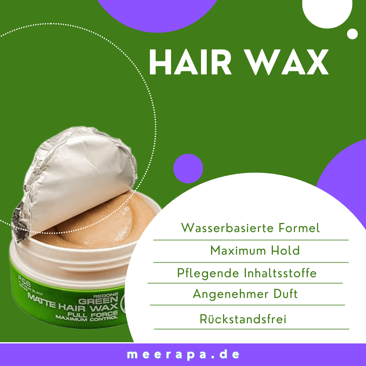 RedOne Aqua Hair Gel Wax Maximum Control - Green - Meerapa Deutschland