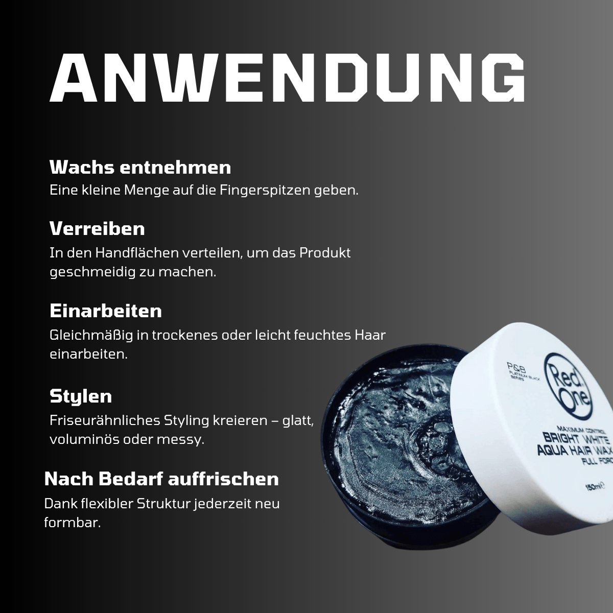 RedOne Aqua Hair Wax Maximum Control - Bright White - Meerapa Deutschland
