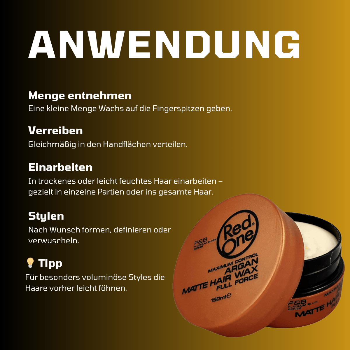 RedOne Matte Hair Wax Full Force - Argan - Meerapa Deutschland
