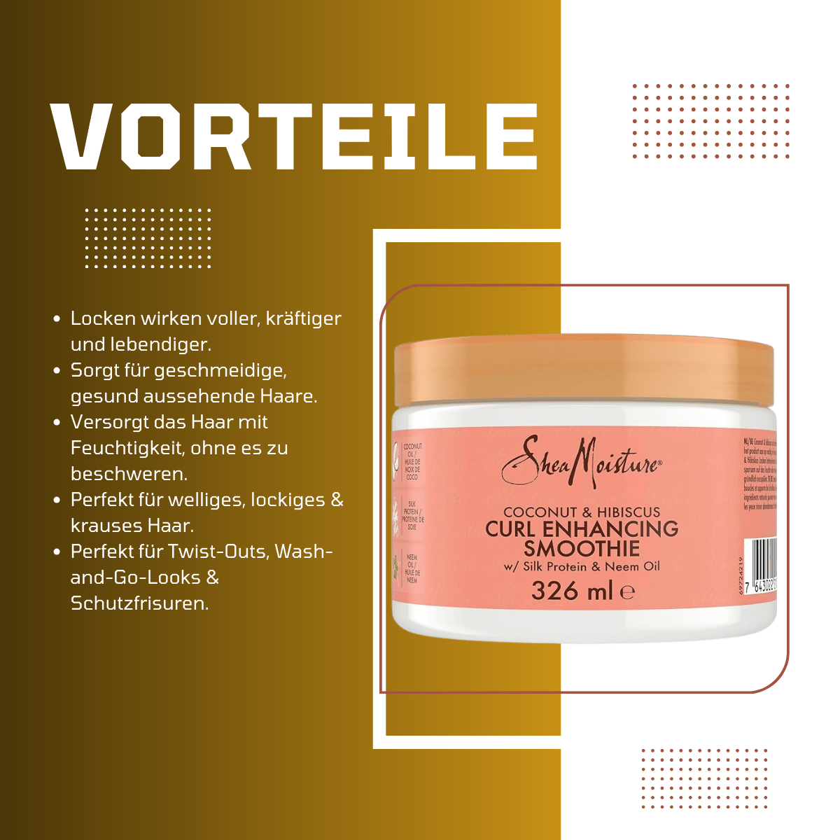 SheaMoisture Coconut & Hibiscus Curl Enhancing Smoothie - Meerapa Deutschland
