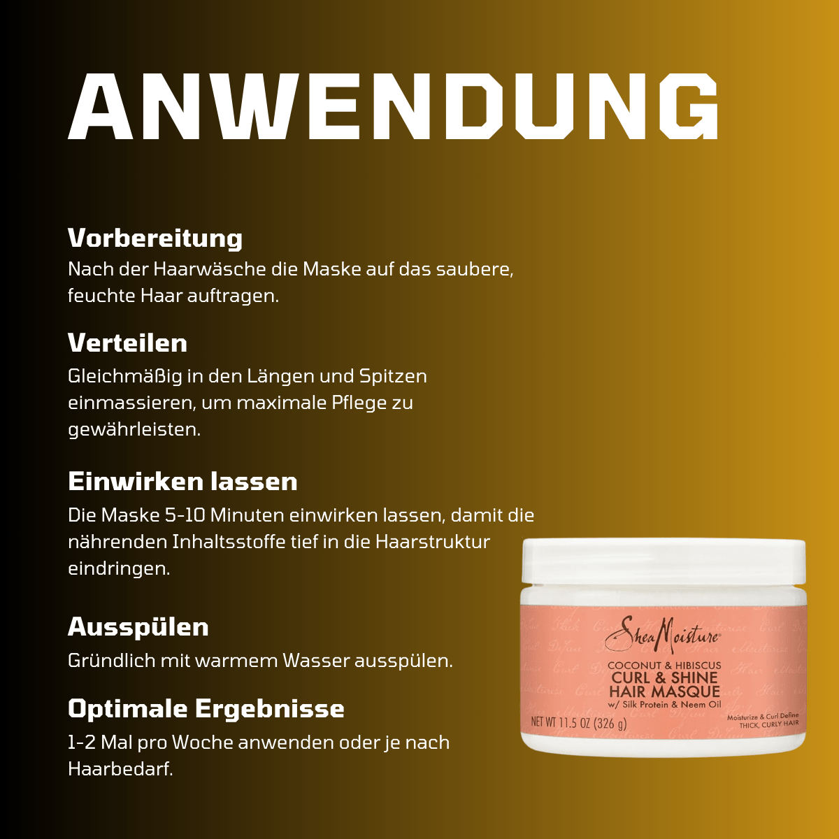 SheaMoisture Coconut & Hibiscus Curl & Shine Hair Masque - Meerapa Deutschland