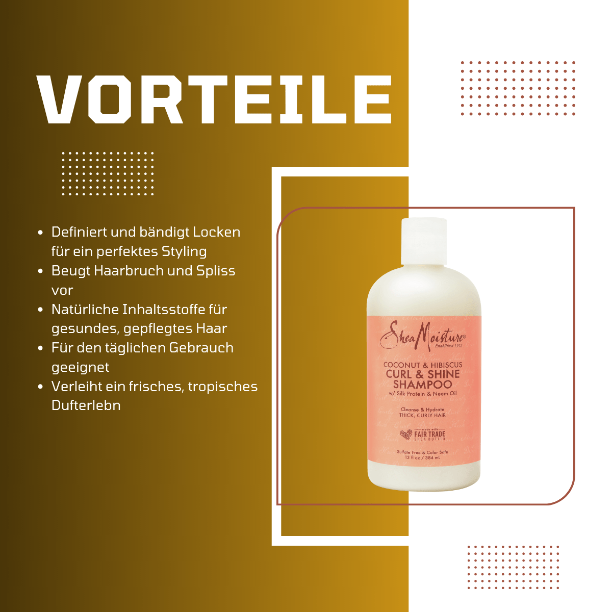 SheaMoisture Coconut & Hibiscus Curl & Shine Shampoo - Meerapa Deutschland