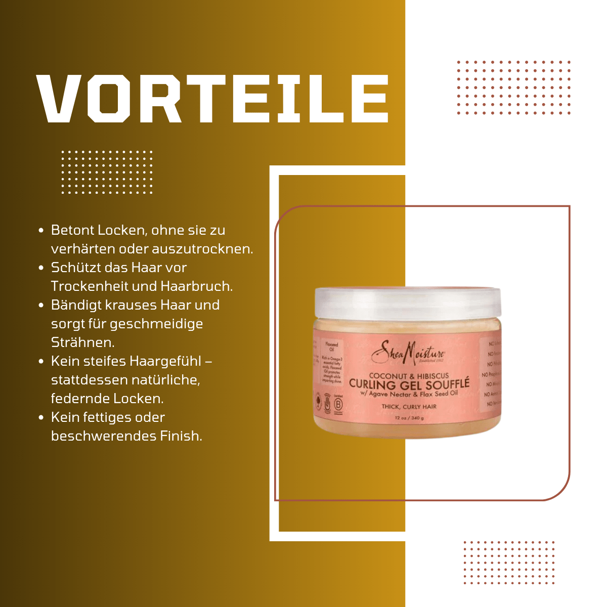 SheaMoisture Coconut & Hibiscus Curling Gel Soufflé - Meerapa Deutschland