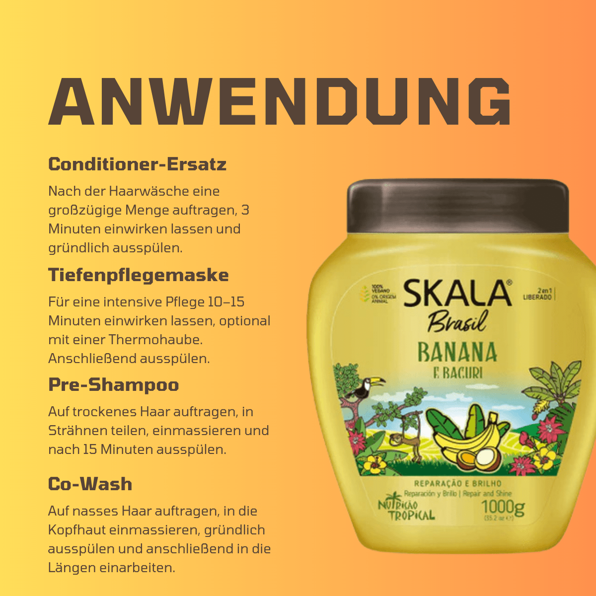 SKALA Brasil Banana & Bacuri 2 in 1 Hair Co - Wash - Meerapa Deutschland