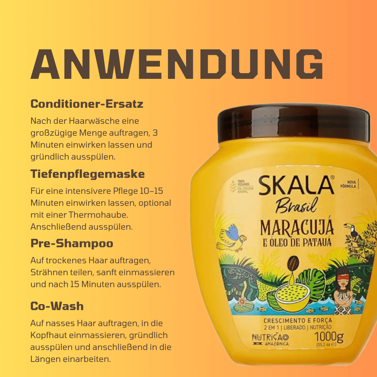 SKALA Brasil Maracujá e Óleo de Patauá 2 in 1 Co - Wash - Meerapa Deutschland