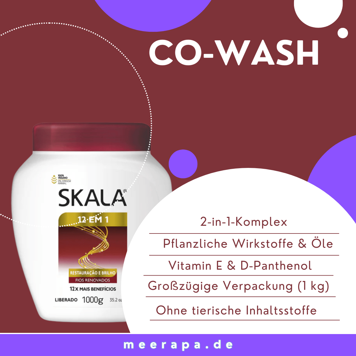 SKALA Brasil Restauração E Brilho 12 em 1 Hair Co - Wash - Meerapa Deutschland