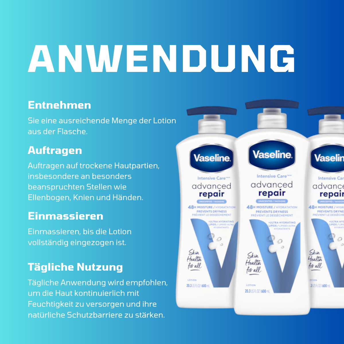 Vaseline® Intensive Care Advanced Repair Unscented Lotion - Meerapa Deutschland