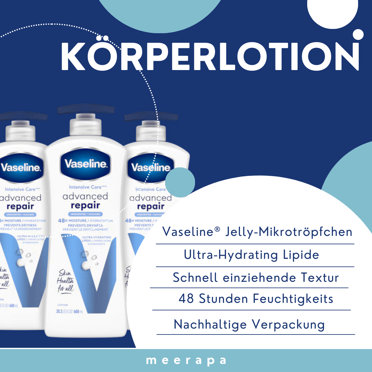 Vaseline® Intensive Care Advanced Repair Unscented Lotion - Meerapa Deutschland