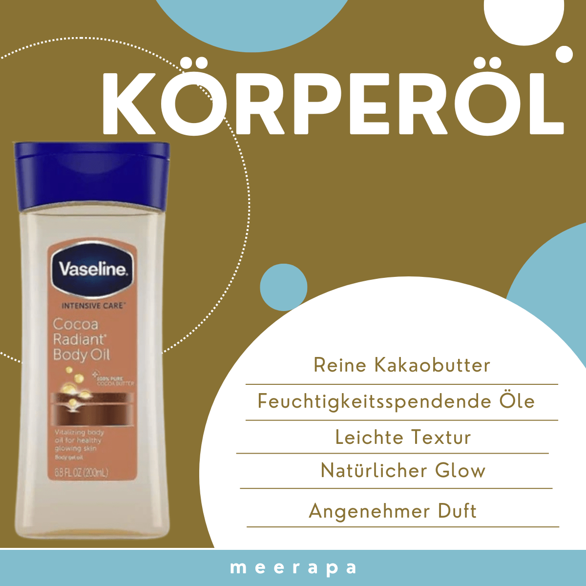 Vaseline Intensive Care Cocoa Radiant Body Oil - Meerapa Deutschland