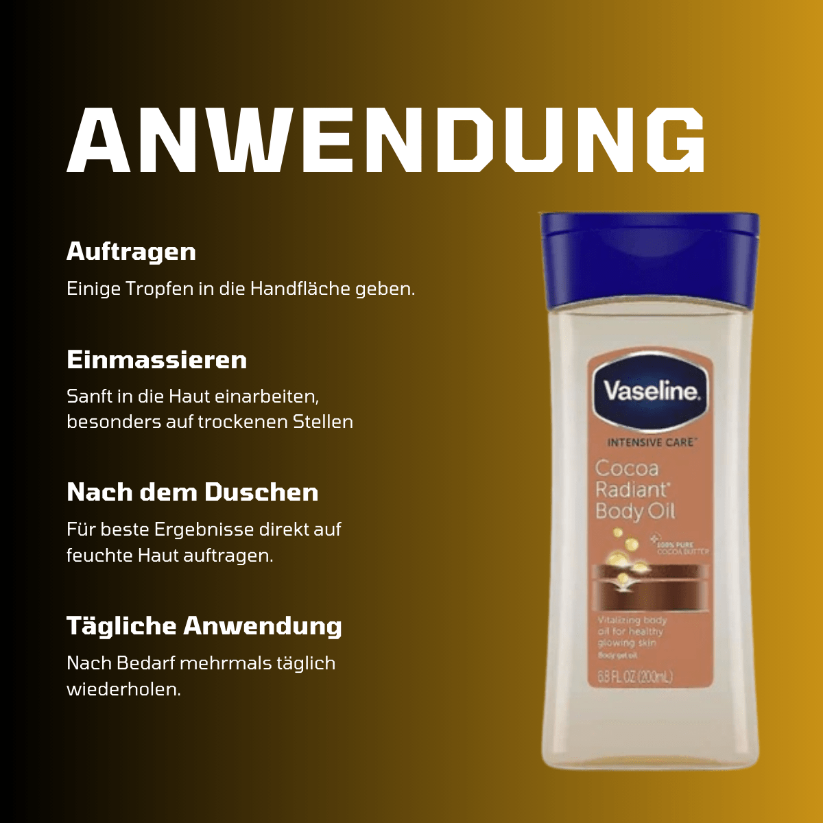 Vaseline Intensive Care Cocoa Radiant Body Oil - Meerapa Deutschland