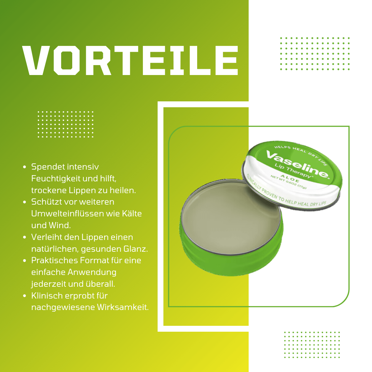 Vaseline® Lip Therapy Aloe Tin - Meerapa Deutschland