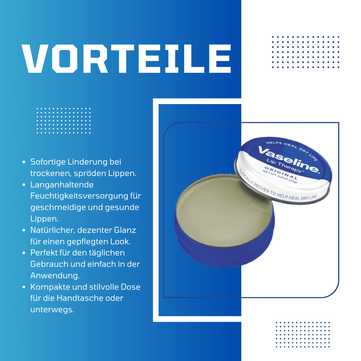 Vaseline® Lip Therapy Original Tin - Meerapa Deutschland