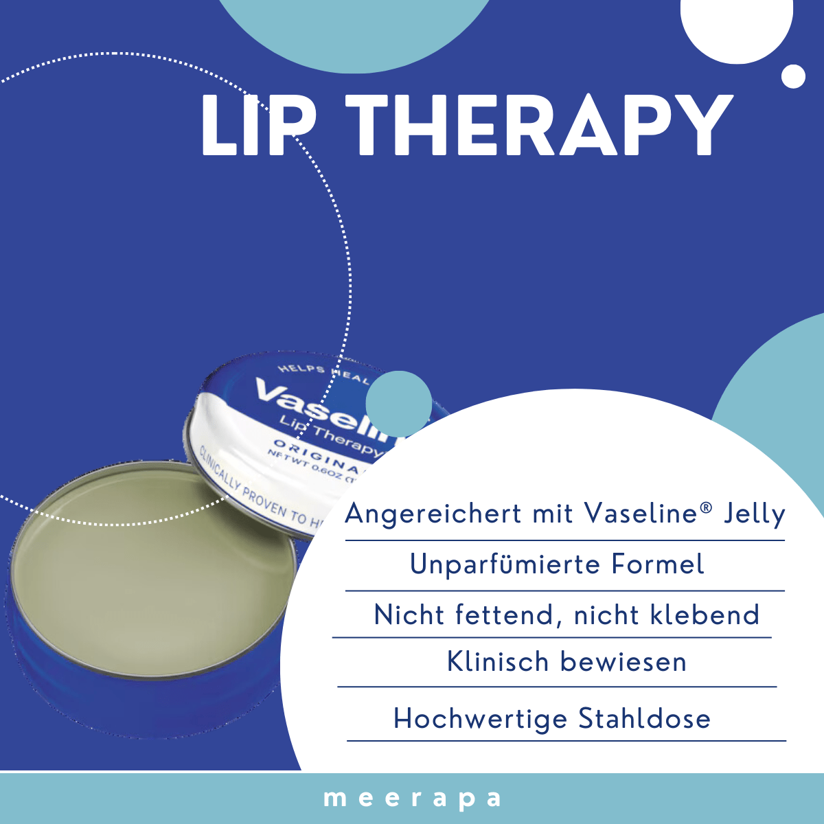 Vaseline® Lip Therapy Original Tin - Meerapa Deutschland